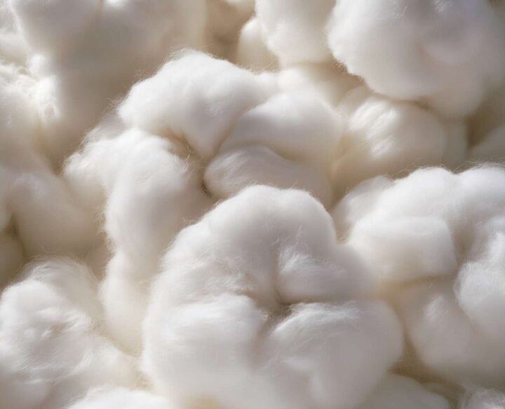 Close-up van biologisch katoen, grondstof voor Herbox maandverband